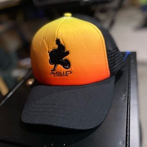 Acid cigar snapback trucker hat